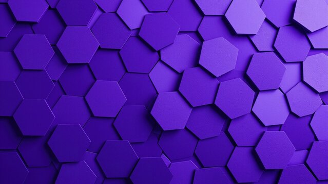 Purple Hexagons Pattern Background