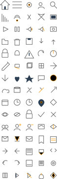 Professional User Interface Icon Collection for Web and Mobile App