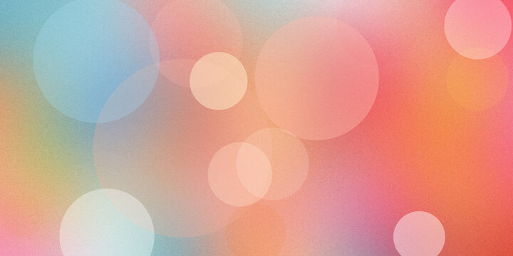 Gradient background with transparent bokeh circles, soft pastel colors, dreamy and vibrant aesthetic, blurred backdrop.