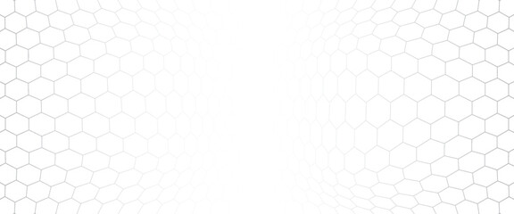 Fishing or soccer net. Repeated hexagon pattern. Black wired mesh texture isolated on white background. Metallic or fabric fence, cage or lattice structure. Vector graphic Illustration. © suprikacenhk