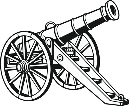 old cannon vector illustration