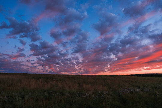 Sunset sky in Hadley, Massachusetts