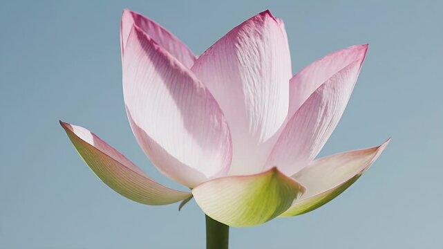 Lotus Flower Blooming Time Lapse Sequence Pink Nelumbo Nucifera