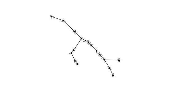 Astronomy, star chart, constellation map, vector illustration