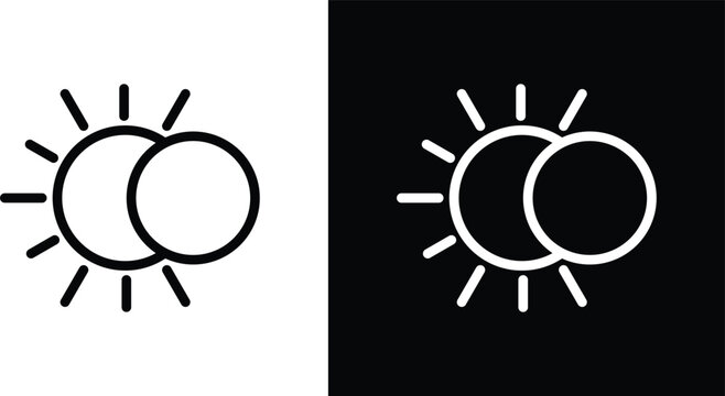 Eclipse icons in black and white colors