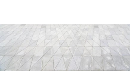 Empty outdoor tiled floor with geometric triangular pattern © jamesteoh.art