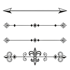 Double sided arrow lines and heraldic separators. © yeasin