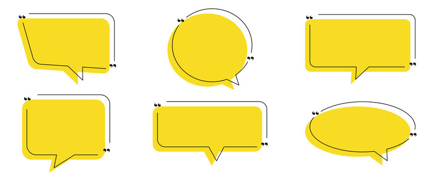 Set of speech bubbles. Vector stickers of speech bubbles icon.  Collection of diverse blank speech and thought bubbles for communication, dialogue, chat, and expression. eps10.
