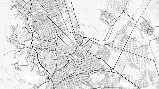 Chihuahua City Map. Minimalist black and white line art poster for printing, wallpaper, wall art, and map resources for home and office decor