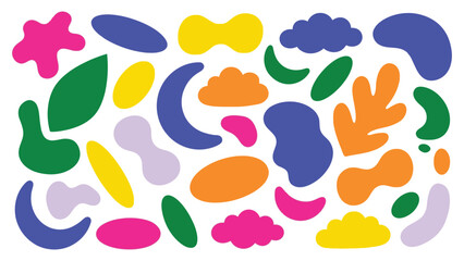 Fototapeta premium Colorful abstract shapes modern vector background for creative design projects