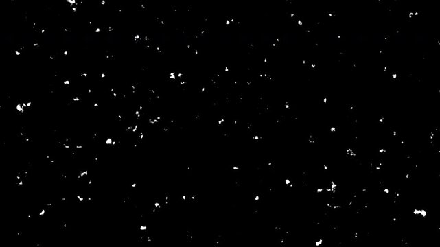 Vintage film grain dust particles overlay texture black background