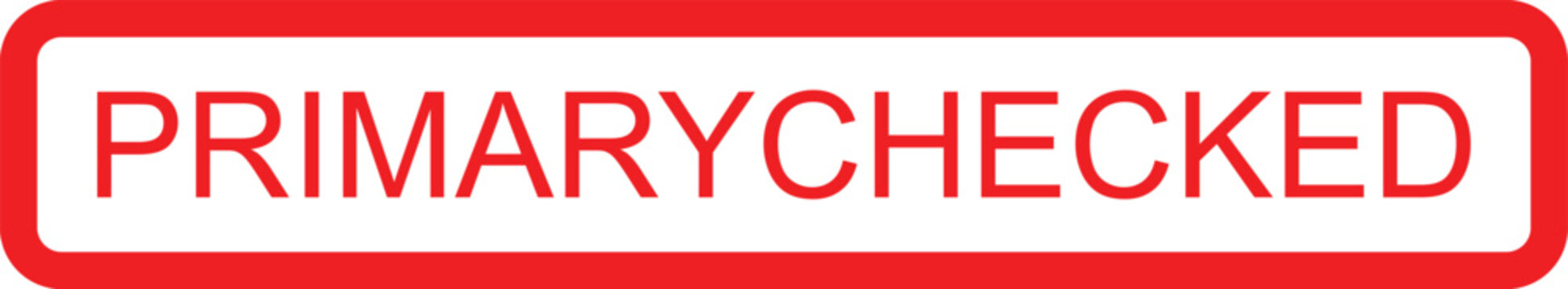 Red and white checked stamp sign label