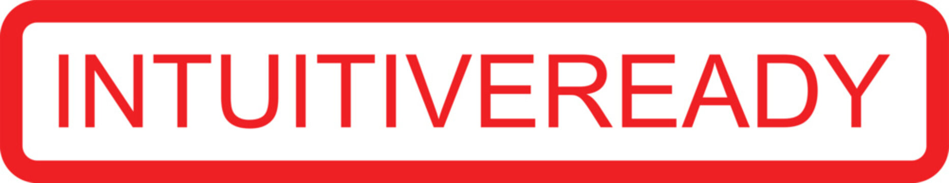 Red rectangular text box with intuitive ready words