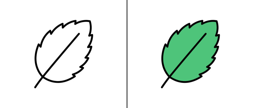 Minimalist Mint Leaf Icon Set