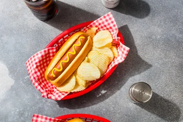 Homemade Organic Hot Dog and Mustard for July Fourth © Brent Hofacker