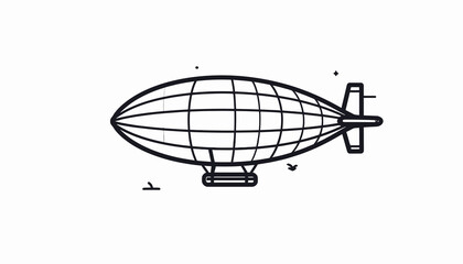 Dirigible Airship Vehicle Blimp Design. © adek