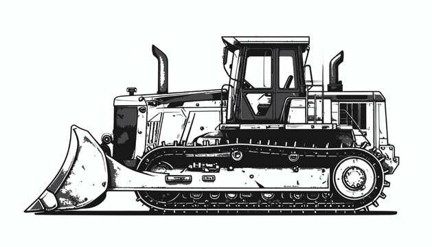 Bulldozer Construction Equipment Heavy Machinery.
