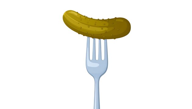 Pickle spear food ingredient on kitchen utensil