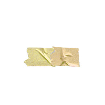 Cream Yellow Washi Tape Piece with Torn Edges