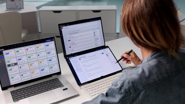 Knowledge Engineer Reviewing AI-powered Document Retrieval System