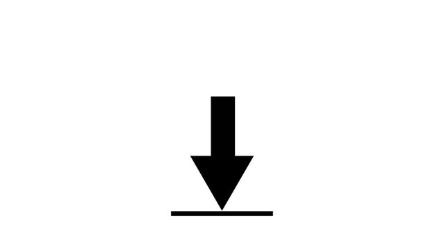 Down Arrow Animation with Alpha Channel | Motion Graphics Download Icon