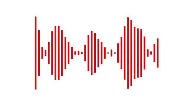 Red Audio Spectrum Waveform | Music Equalizer Sound Wave Animation