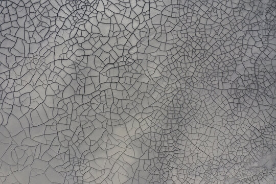 Abstract mud cracks and patterns aerial view