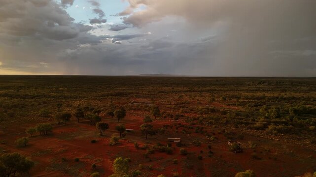 Australian Outback Desert at sunset
