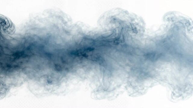 Abstract blue smoke waves repeating in a seamless pattern on white background.