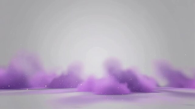 Abstract panorama of soft purple flowers on a smooth gradient background.