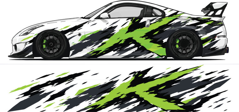 Racing Car Side View Design 3.