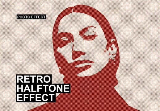 Retro Halftone Photo Effect