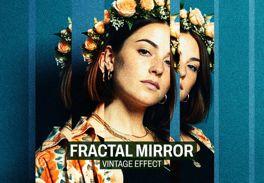 Vintage Fractal Mirror Photo Effect