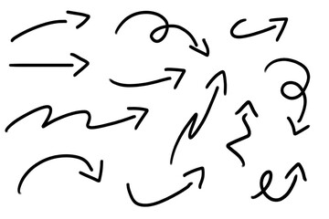 Hand drawn black arrow pattern abstract sketch doodle arrows landscape background © Alexandria