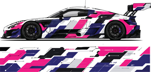 Naklejka premium Sport Car Racing Vehicle Design 11.