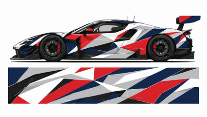 Fototapeta premium Side View of Racing Sports Car 3.