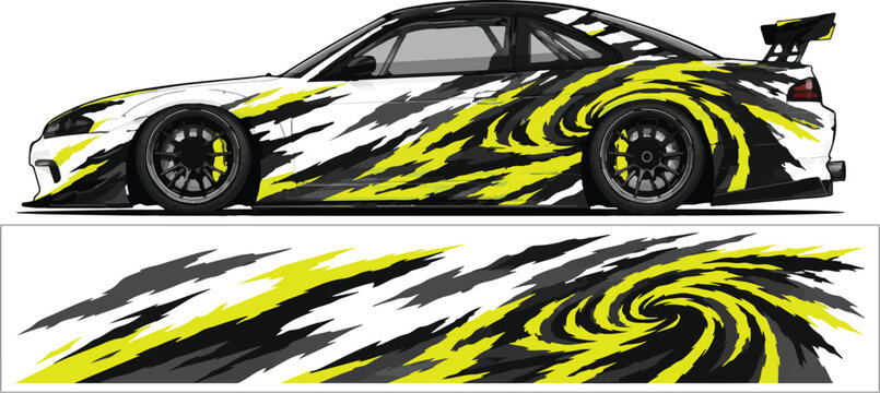 Car with Yellow Black Decal 1.