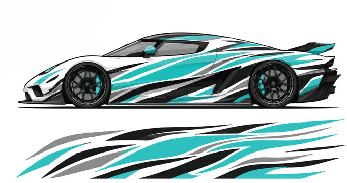 Modern sports car side view design 1.