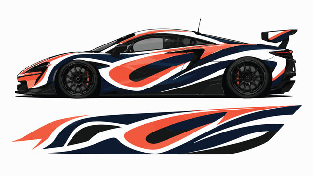 Racing Car Side View Decal 3.