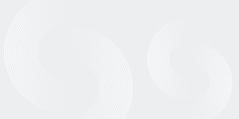 Abstract white glowing geometric lines on gray background. Modern shiny blue circle lines pattern. Futuristic technology concept. Suit for cover, poster, banner, brochure, header, vector modern © Moh