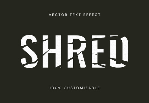 Shred Text Effect