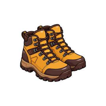 Hiking Boots Pair Vector