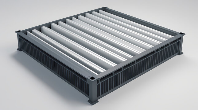 Matte anthracite power inverter module with silver aluminum conductor bars