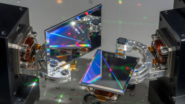 High-speed laser galvanometer mirror system showing internal optics and precision beam steering components &ndash; industrial scanning technology for laser marking, engraving, and micromachining application