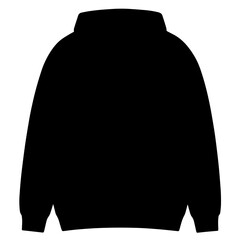 Black silhouette hoodie apparel design vector graphic with sweatshirt, clothing © dddd