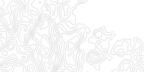 Topographic seamless map pattern with contour lines. Abstract geographic elevation design, lines sea map modern white background. © coal digger
