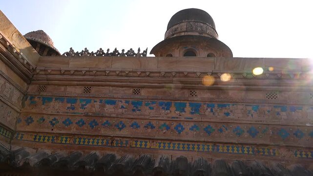 Iconic Gwalior Fort Monument Showcasing Rajput and Mughal Architecture