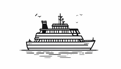 Large Ferry Boat on the Water. © bisa