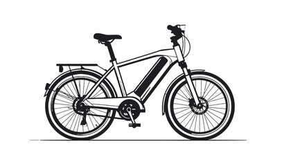 Fototapeta premium Electric bicycle with battery pack.