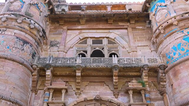 Iconic Gwalior Fort Monument Showcasing Rajput and Mughal Architecture